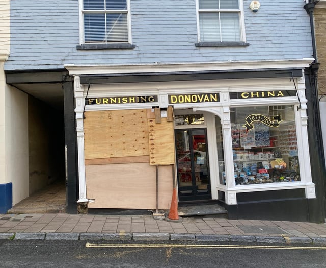 Heartbreak as car crashes into historic Kingsbridge shop
