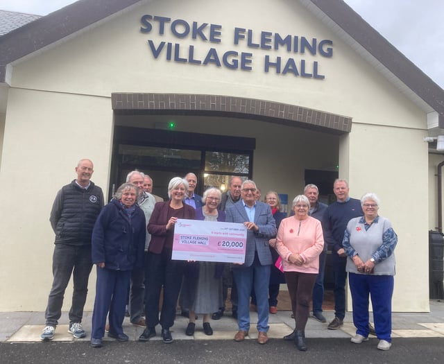 Stoke Fleming Village Hall receives £20k for solar panels