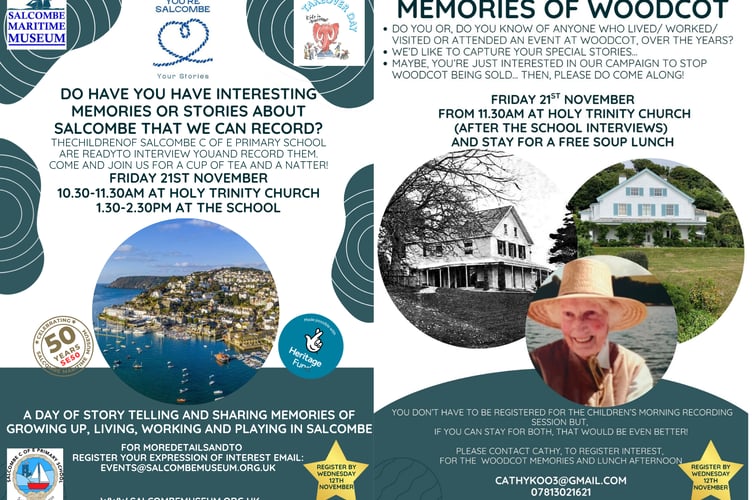 Salcombe events 21 November.