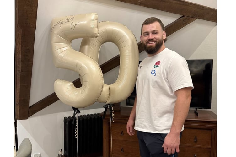 Cornishman Luke Cowan-Dickie celebrated his 50th Test cap for England at the weekend with a try