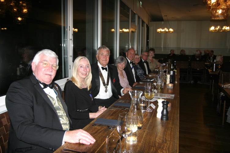 Pictured, left to right are:  Rotary Assistant District Governor Adrian Laurie and his wife Susan, Dartmouth Rotary President Peter Goldstraw and his wife Denise, immediate past President Bernard Young and his wife Lyn and Rotary Secretary Shaunagh Radcliffe and her husband Fred.