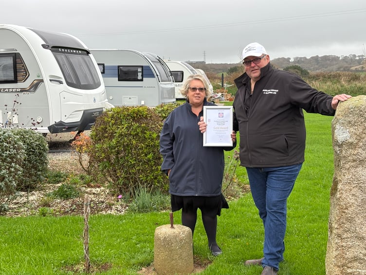 Tracey Putt and James Parker with their Visit England 5 Star rating