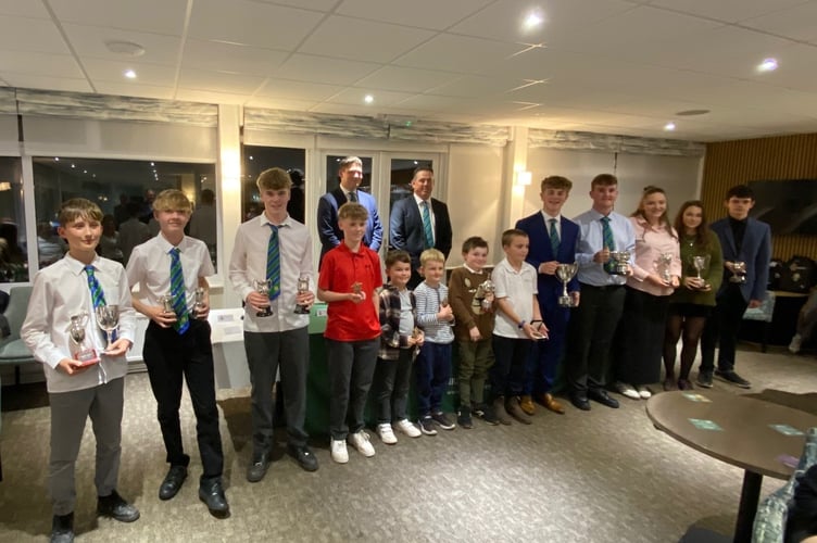 Thurlestone GC juniors at their presentation evening