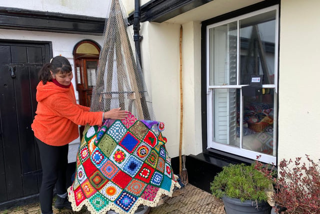 Dartmouth's crocheted 'Knitmas Tree' raises funds for Rowcroft Hospice
