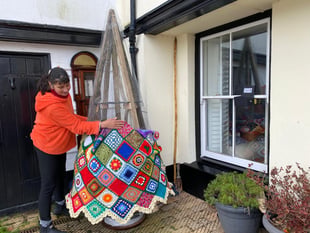 Dartmouth's crocheted 'Knitmas Tree' raises funds for Rowcroft Hospice