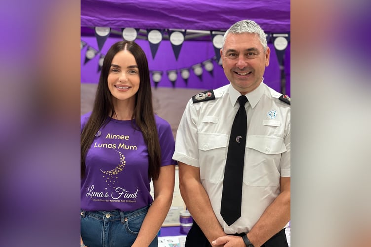 Aimee Green and Chief Constable James Vaughan will be snorkeling with sharks for Luna's Fund.