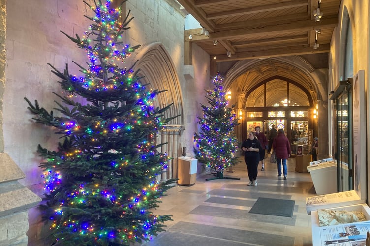 Two lovely Christmas Trees in the Cathedral complex
