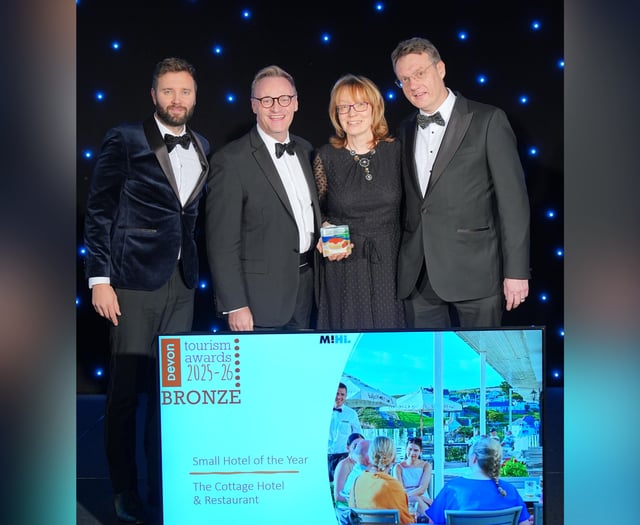The Cottage Hotel bring home Bronze at Devon Tourism Awards
