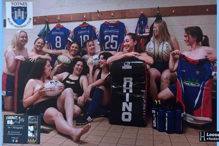 Totnes Bluebirds RFC Ladies Semi-nude Calendar for 2026.