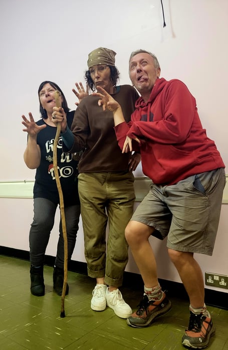 The evil Desdemona and her wicked elves in the TAODS pantomime "Little Red Riding Hood"