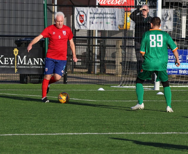 Walking footballer makes his international debut