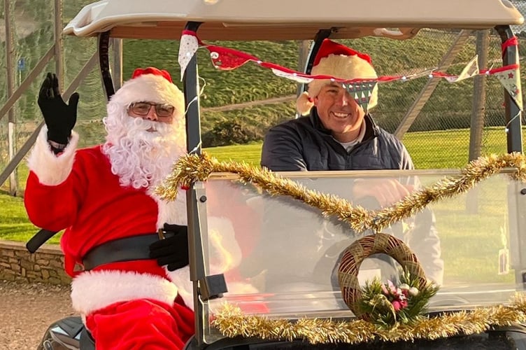 Father Christmas arrives at Thurlestone Golf Club