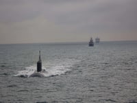 Russian sub passes between the South Hams and Brittany