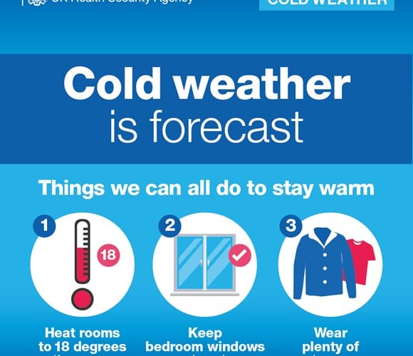 The UKHSA has issued advice on ways to stay warm during the cold snap.
