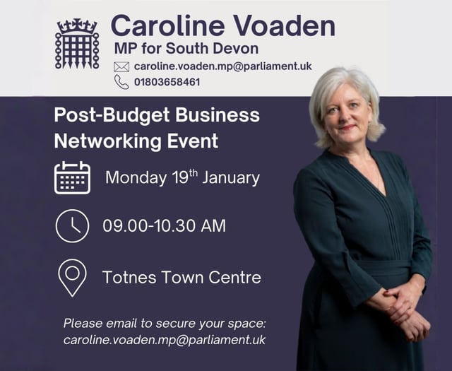 Caroline Voaden invites businesses to post-budget networking event
