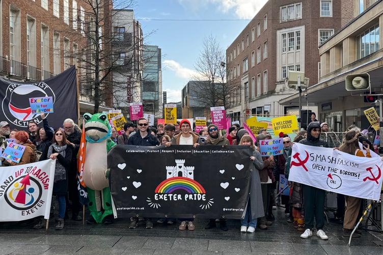 Exeter Pride and other groups in Bedford Square. AQ 2548
