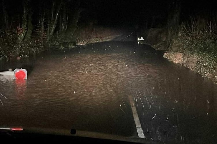 There is widespread flooding in Devon with police warning against travelling in Exeter, East Devon and Mid Devon today due to Storm Chandra flooding