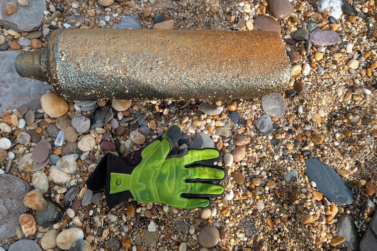 Second ordnance found at Strete Gate beach following Storm Chandra.