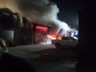 One person suffers burns at industrial units fire

