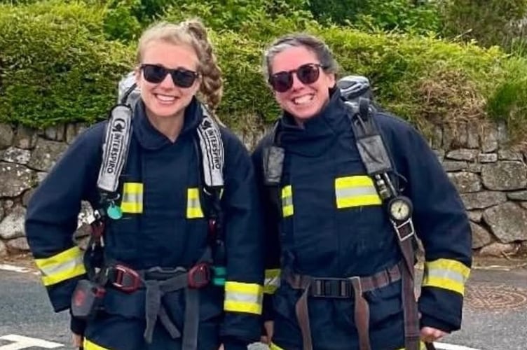 Fundraising firefighters Steff Lamb and Sam Daly