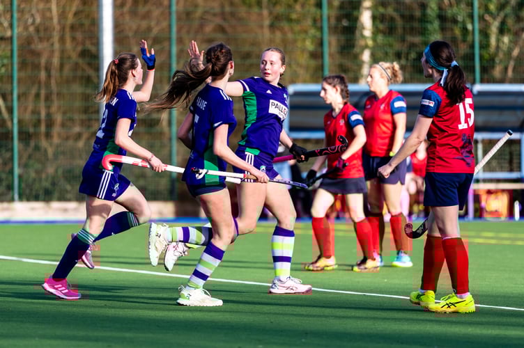 Ashmoor ladies celebrate their goal