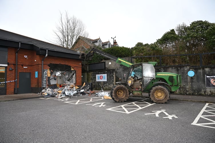 The stolen Telehandler used in the Ram-raid