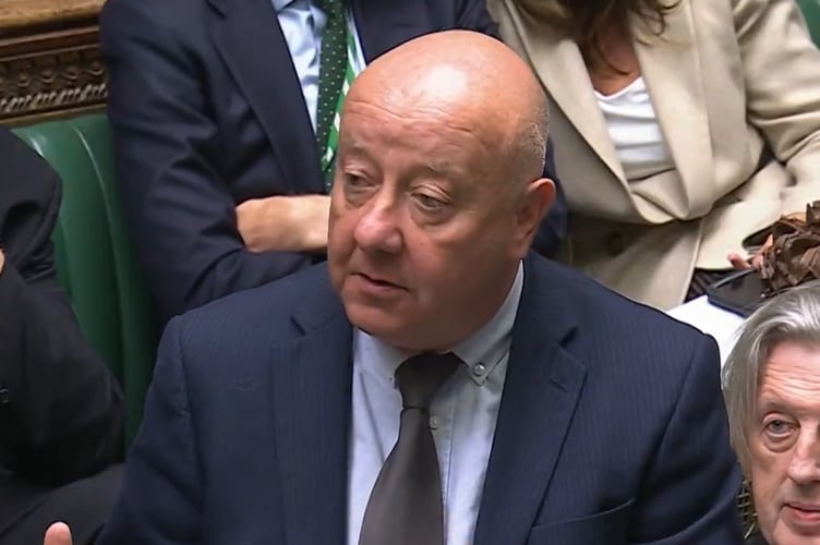 Torbay MP Steve Darling speaking in the House of Commons (Image courtesy: parliamentlive.tv) Cleared for use by LDRS partners