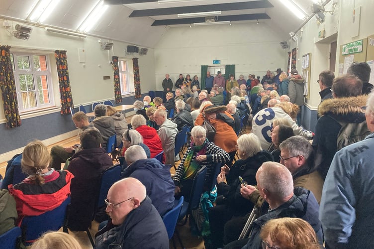 Hundreds turn out for Slapton Line public meeting.