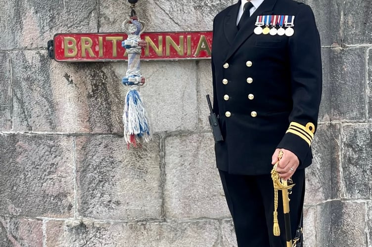 Gary in Royal Navy uniform