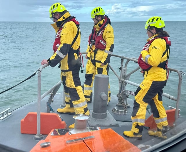 Salcombe RNLI Volunteers train with clean-up exercise