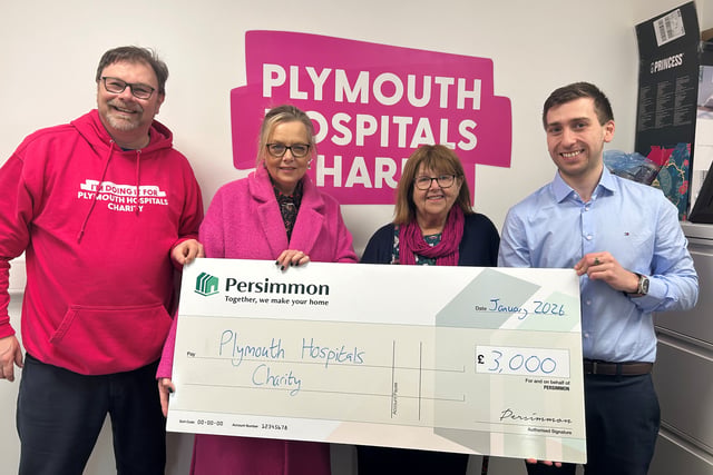 Persimmon Homes Donates £3,000 to Plymouth Hospitals Charity