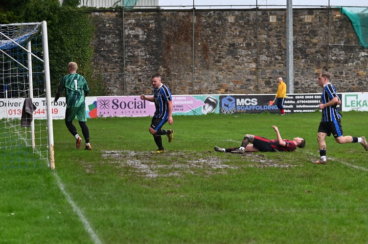 South Devon Football League Premier Division, Match action from Newton Abbot Spurs 2nds versus Totnes & Dartington SC, A 6-0 home win at the Rec for Spurs