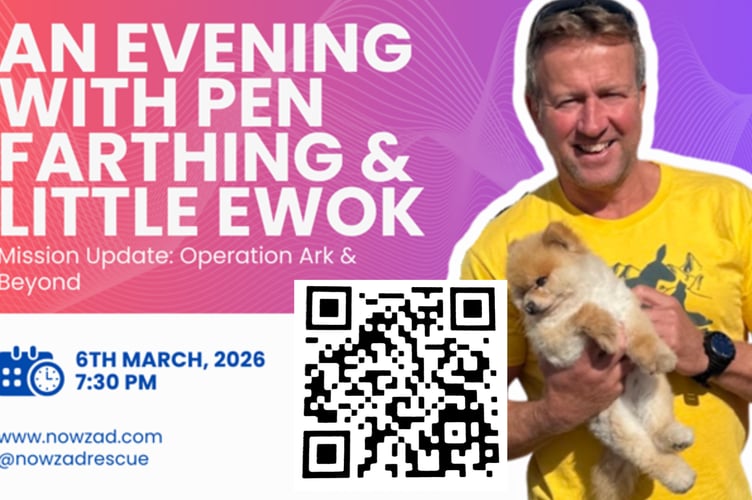 Pen Farthing to give talk in Totnes.