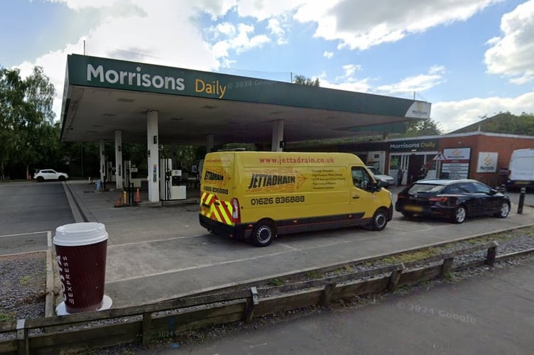 Morrisons filling station at Totnes.