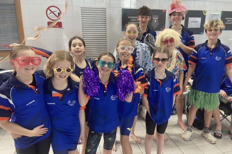 KKSC swimmers enjoying themselves at the Two Counties Meet