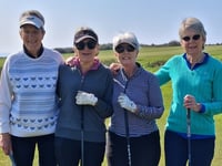 Heather and Jan narrowly win winter foursomes final at Thurlestone