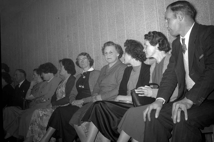 Torr Quarry dinner, January 1956. People sitting along the side of the hall