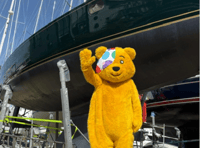 Pudsey docking in Dartmouth on first ever voyage