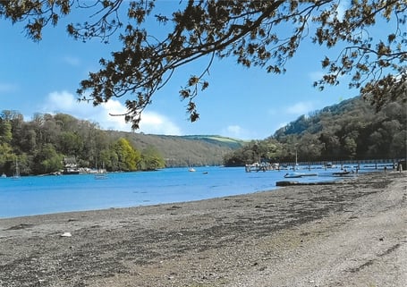 Looking towards Greenway Quay on the river dart