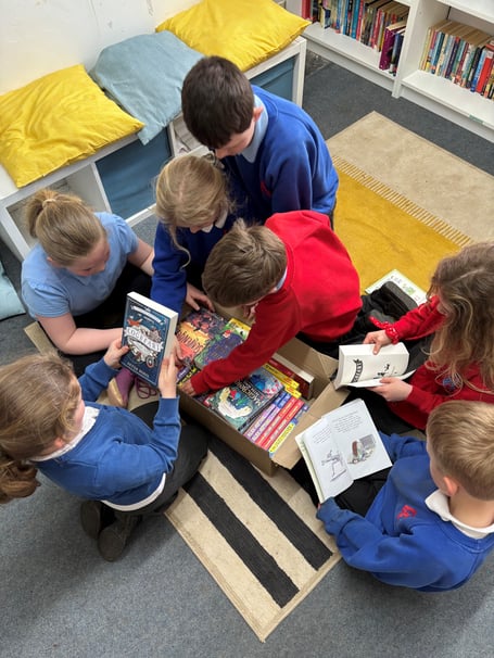 Enjoying the new library space