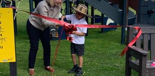 Rebecca Smith MP unveils new play equipment in Newton Ferrers
