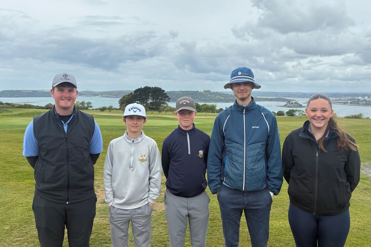 Thurlestone's juniors team- George Inch, Oliver Chester, Finn Robson, Will Robson and Martha Massingham