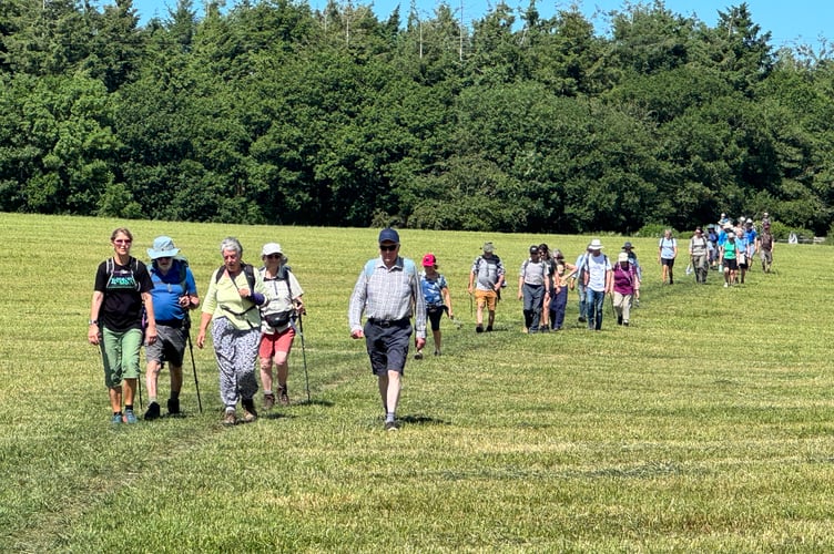 Walking part of the Two Moors Way to the 50th celebration event. AQ 2020