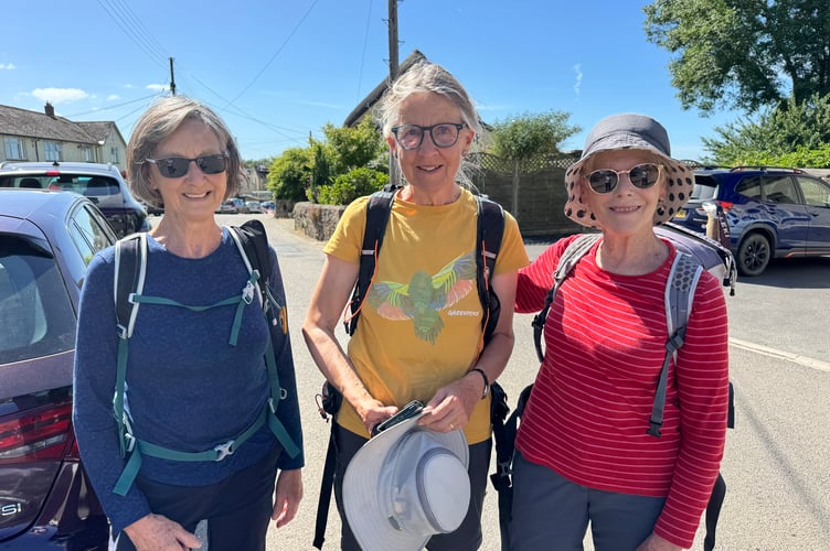 Some of those who walked part of the route to the celebration. AQ 2058
