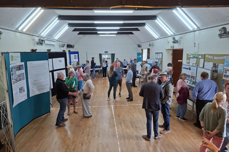 Information shown to residents who attended an event at Stokenham Village Hall to hear about upcoming repair works to sea defences in Torcross (Image courtesy: Dan Thomas).
