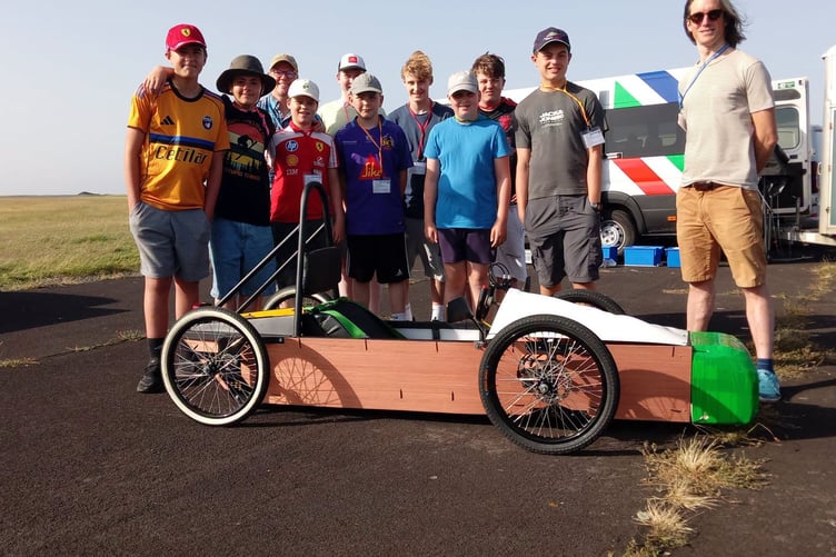 Students from KCC competing in the Greenpower Electric Car Endurance event