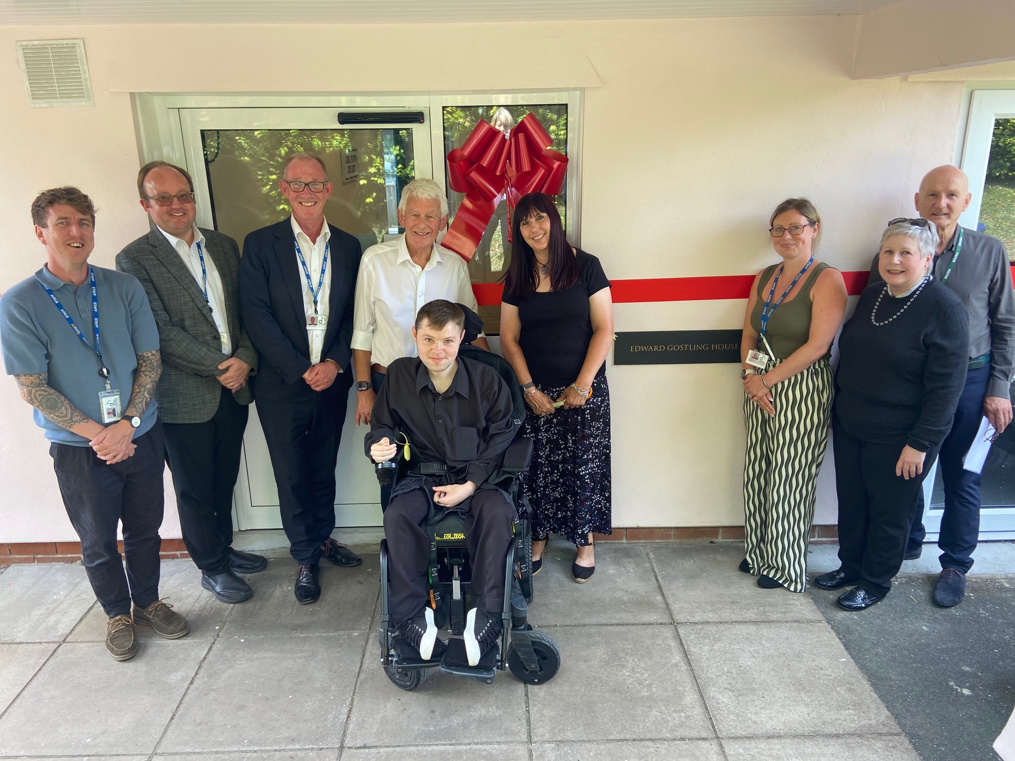 Edward Gostling Foundation representatives with Dame Hannahs staff and trustees at the opening