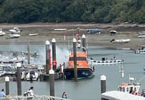 Smoke seen as boat fire breaks out behind Salcombe lifeboat