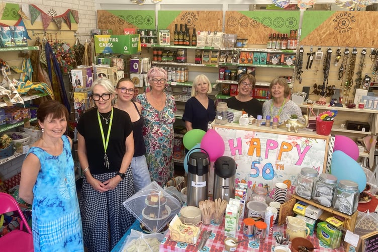Pip Harris and part of her large team of volunteers