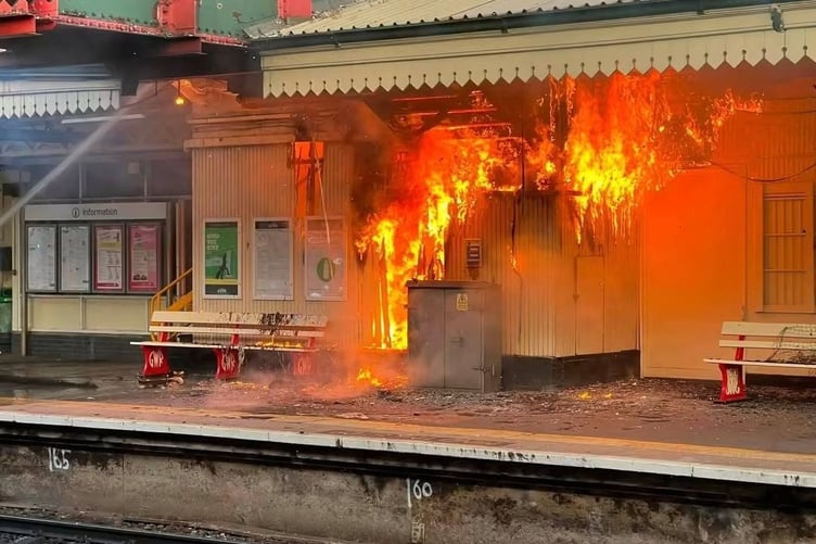 The blaze at Paignton Railway Station